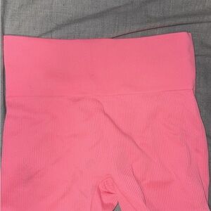 Pink High-Waisted Biker Shorts